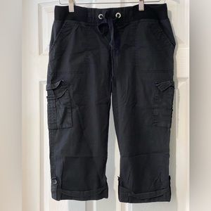 Inc Beach black cotton women shorts drawstring waist sz 8. COMFORTABLE Waistband